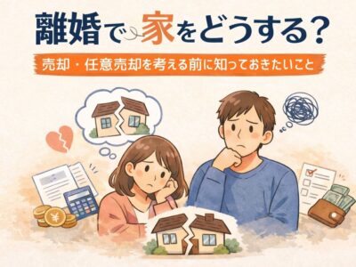 離婚で家をどうする？売却・任意売却を考える前に知っておきたいこと