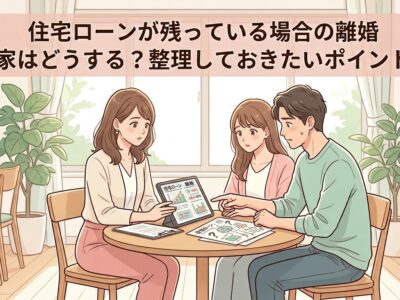 住宅ローンが残っている場合の離婚｜家はどうする？整理しておきたいポイント